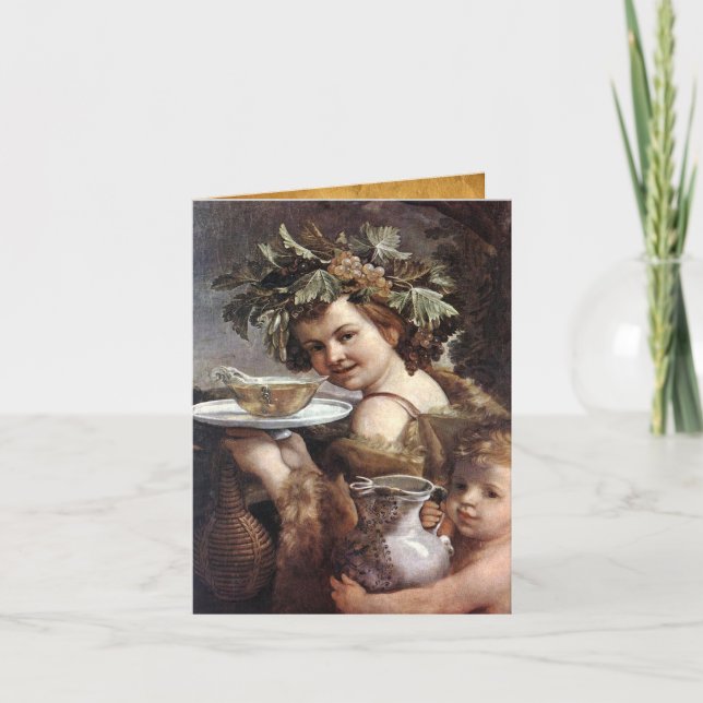 Carte BACCHUS, RAISINS ET PARCHEMENT DE VIN BLANC Annive (Devant)