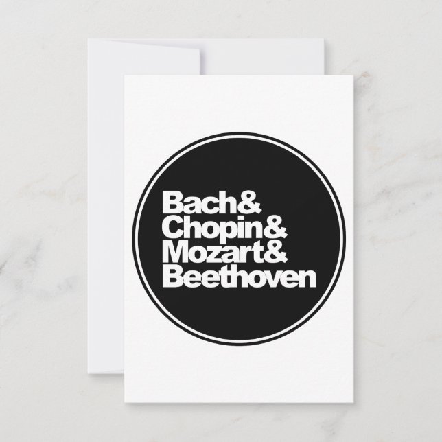 Carte Bach and Chopin and Mozart and Beethoven (Devant)