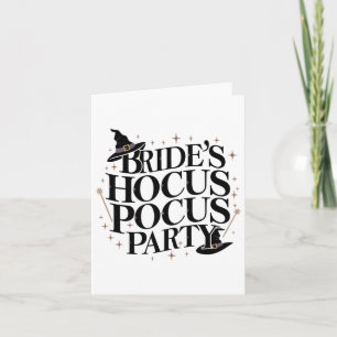 Carte Bachelorette du parti Hocus Pocus de la mariée Hal