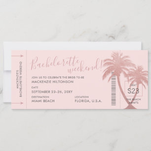 Carte Bachelorette Plage Billetterie du week-end