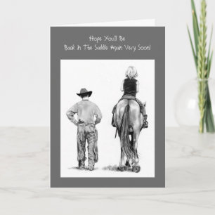 Carte "Back In The Saddle" Bien Se Porter : Cowboy, Cray