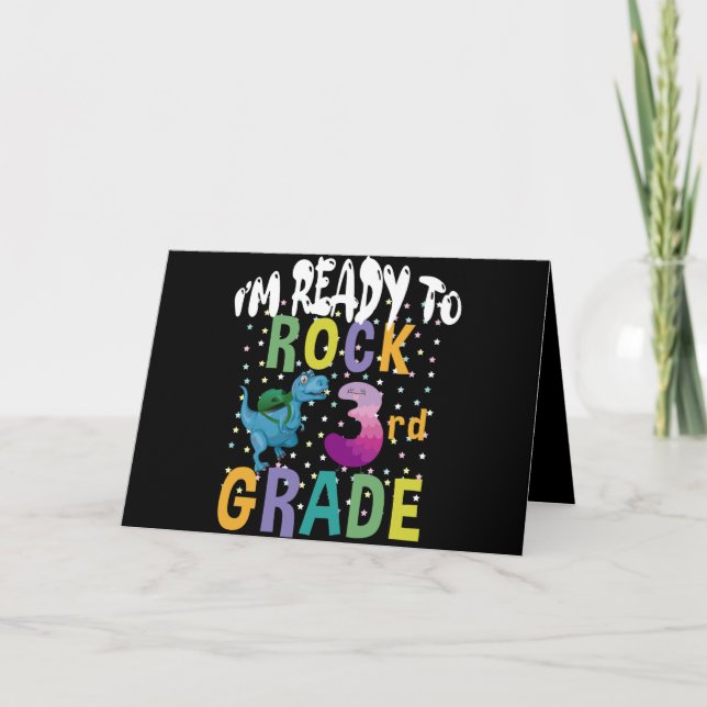 Carte Back to School I'm Ready To Crush 3Grade Dino (Devant)