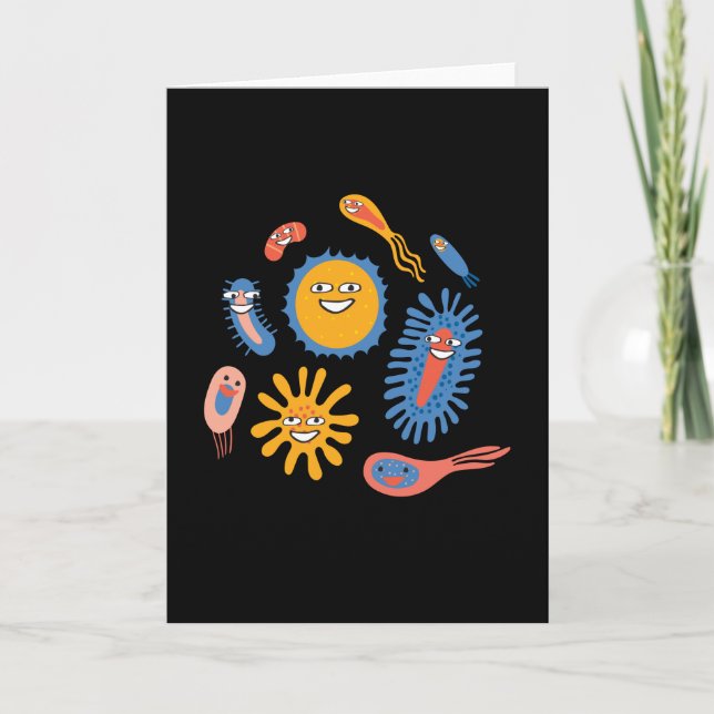 Carte Bactérie amusante Microbiologie Chimie (Devant)