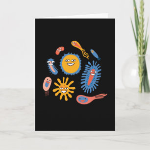 Carte Bactérie amusante Microbiologie Chimie