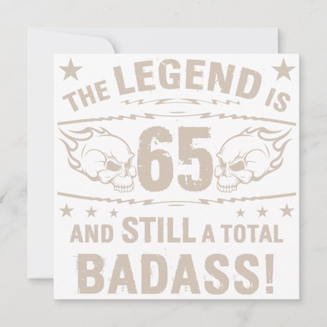 Carte Badass 65e anniversaire (Devant)
