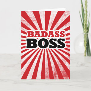 Carte Badass Funny Boss