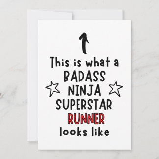 Carte Badass, Ninja, Superstar, Runner