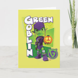 Carte Badge de caractère vert Goblin