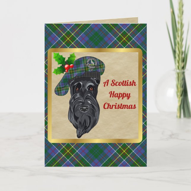 Carte Badge de clan de chasseur & Noël personnalisé Tart (Devant)