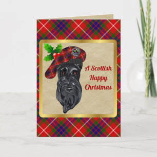 Carte Badge Fraser & Tartan - Noël personnalisé