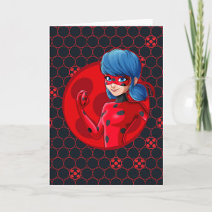 Carte Badge rouge Ladybug