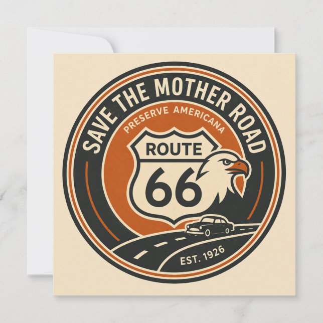 Carte Badge Route 66 Eagle Road (Devant)