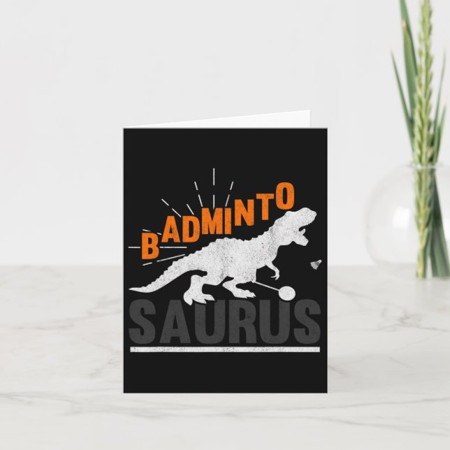 Carte Badminto Saurus Rex Birdie Shuttle Dinosaur Badmin (Devant)
