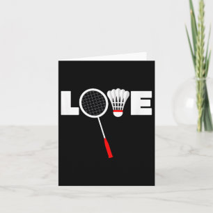 Carte Badminton - Amour