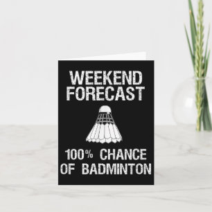 Carte Badminton - Amusant Badminton Weekend Prévision