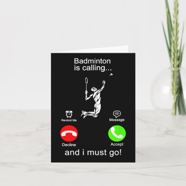 Carte Badminton Appelle (Devant)
