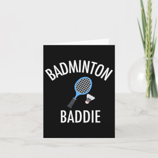 Carte Badminton Baddie Lycée Sports drôle Cadeau Shi