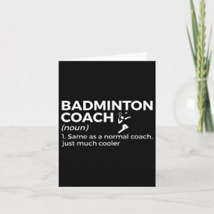 Carte Badminton Coach Définition Drôle Badminton