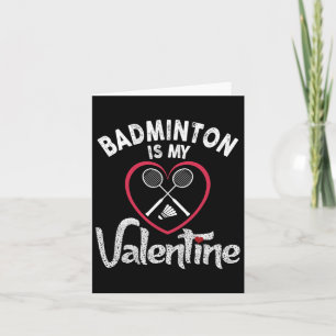Carte Badminton drôle est mon coach de la Saint-Valentin