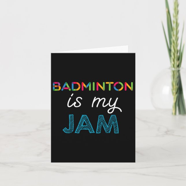 Carte Badminton Est Ma Conception De Bade De Jam (Devant)