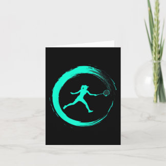 Carte Badminton Femme Sport Fille Hobby Circle