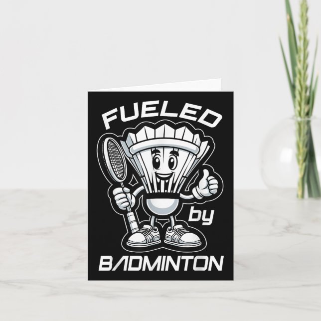 Carte Badminton Forever Cartoon Shuttle Et Racket Graphe (Devant)