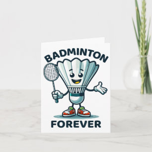 Carte Badminton Forever Cartoon Shuttle Et Racket Graphe