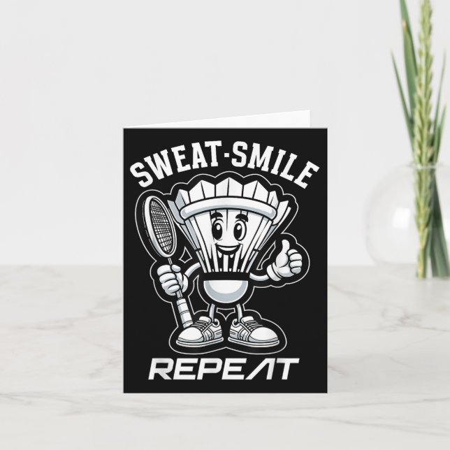 Carte Badminton Forever Cartoon Shuttle Et Racket Graphe (Devant)