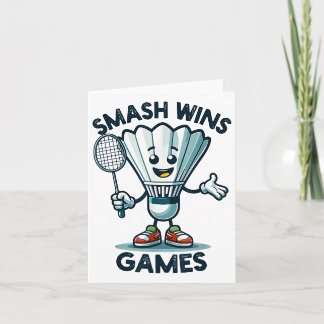 Carte Badminton Forever Cartoon Shuttle Et Racket Graphe (Devant)