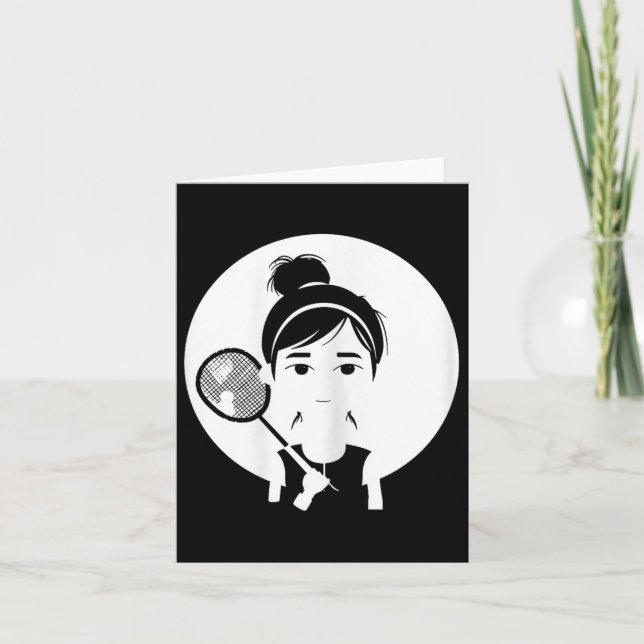 Carte Badminton Girl Shuttle Player Pour Les Filles (Devant)