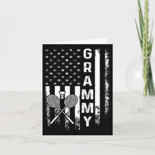 Carte Badminton Grammy American Flag Vintage Christmas X