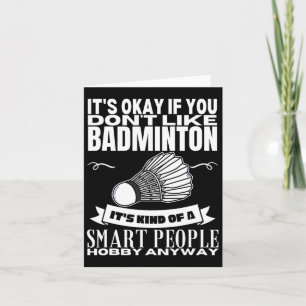 Carte Badminton Is Life Tout Le Reste N'Est Que Détails