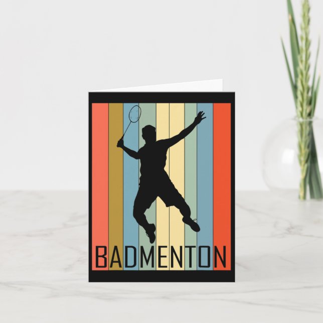 Carte Badminton - Joueur de Badminton (Devant)