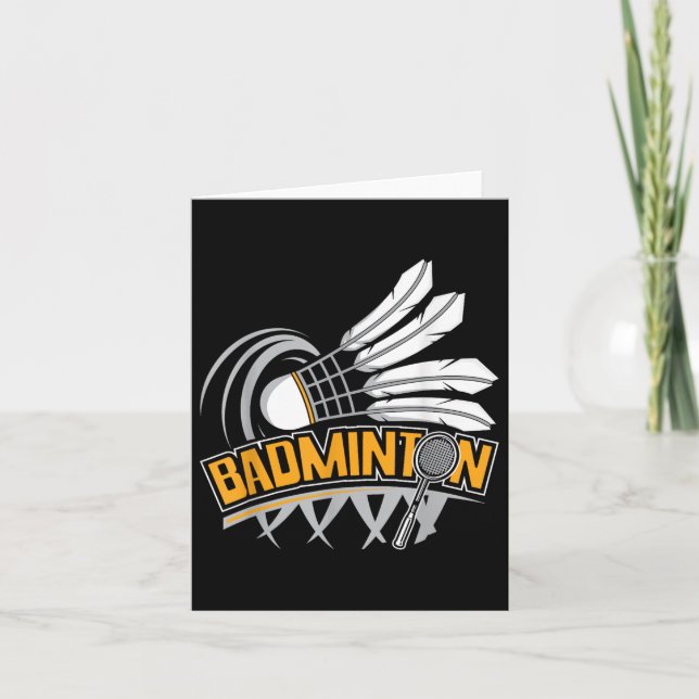Carte Badminton - Joueur de Badminton Navette Birdie (Devant)