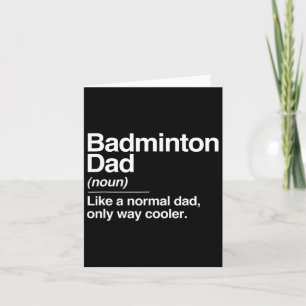 Carte Badminton Papa Définition Normal Seul Sport Glaciè