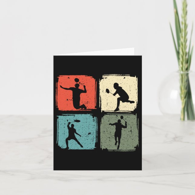 Carte Badminton Player Outfit Badminton Player Shuttle (Devant)