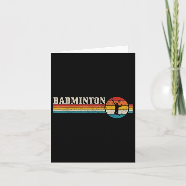 Carte Badminton Player Vintage Badminton (Devant)