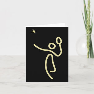 Carte Badminton Stick Man – Idée Cadeau Volant
