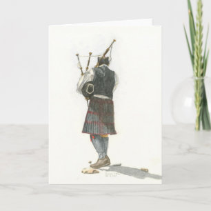 Carte Bagpiper sur la plage