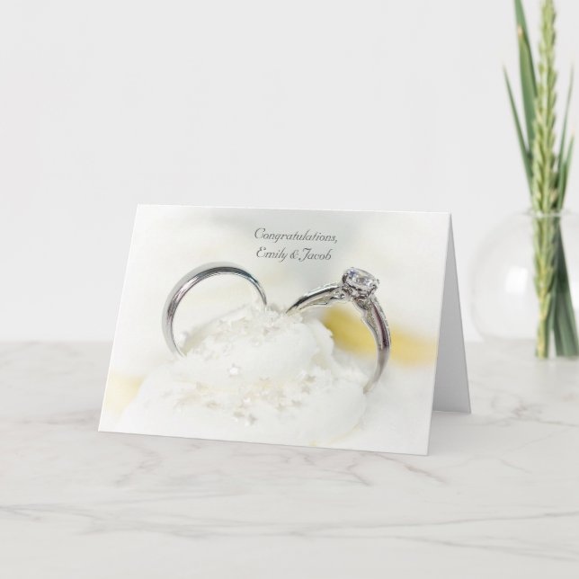 Carte Bagues de mariage en gelée (Devant)