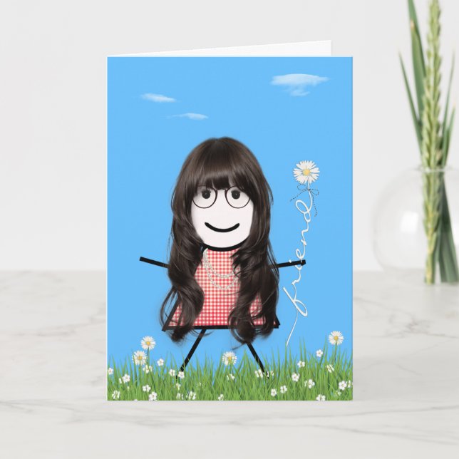 Carte Baguette de la Fête des Mères avec Bouquet ami de  (Devant)