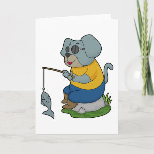Carte Baguette de pêche du chien