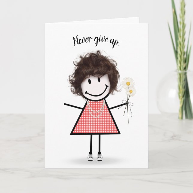 Carte Baguette mignonne en En vichy robe (Devant)