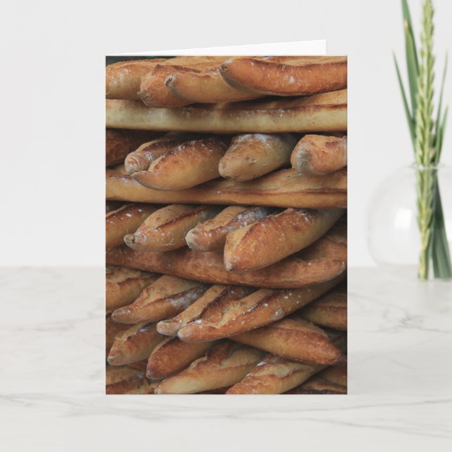 Carte Baguettes françaises empilées (Devant)