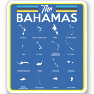 Carte Bahamas Sticker Cruise Bahamian