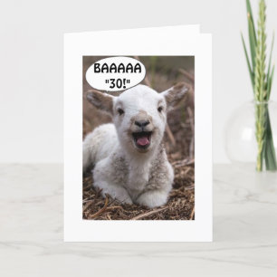 CARTE BAHHH. VOUS AVEZ "30" MAIS VOUS POUVEZ ENCORE FAIR