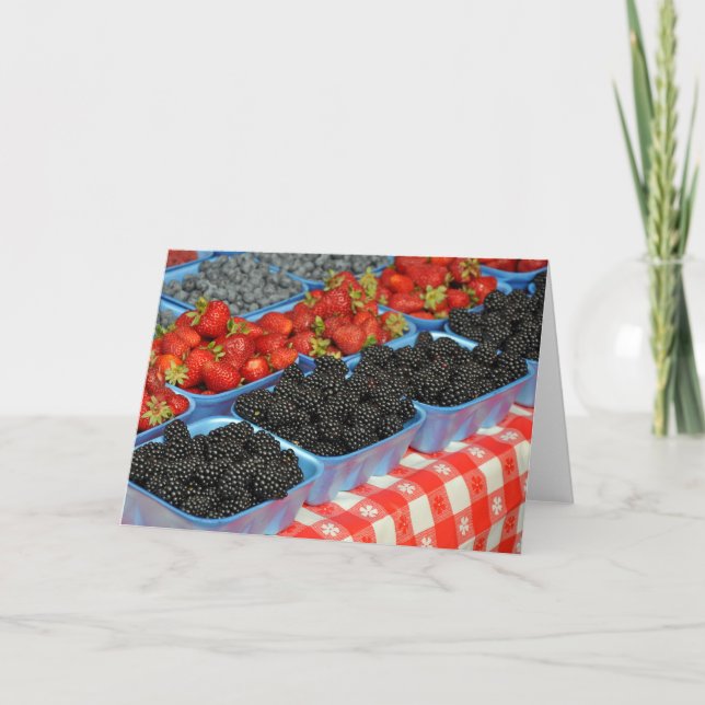 Carte Baies noires et fraises (Devant)