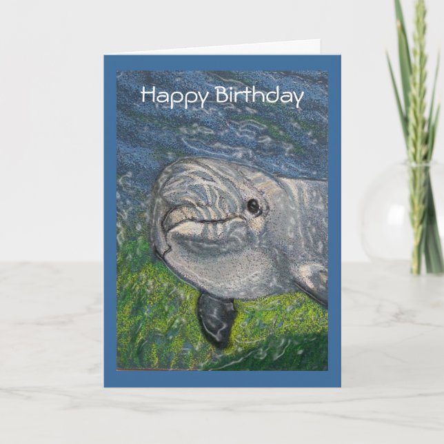 Carte Baignade dans les dauphins : Anniversaire Cool (Devant)