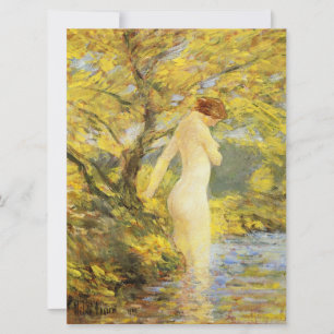 Carte Baignade nymphe (belle déité féminine)