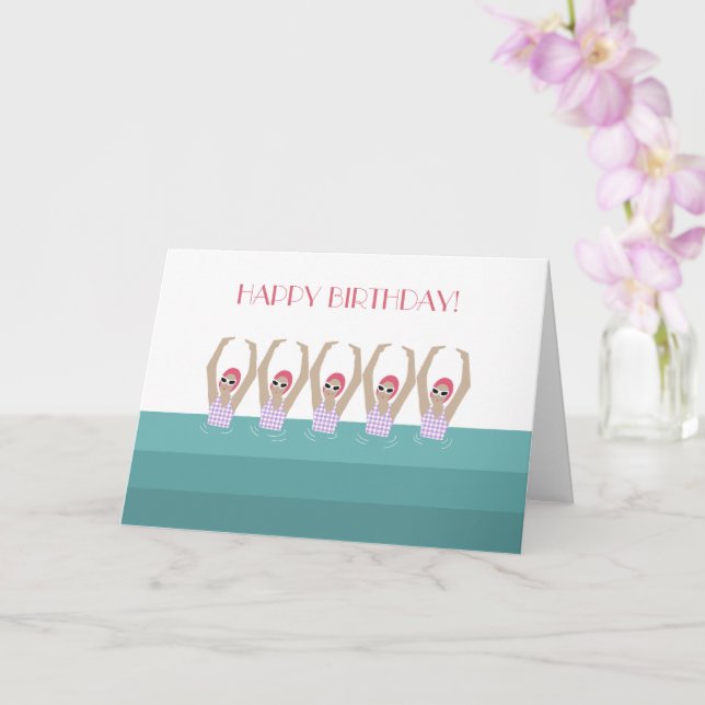 Carte Baigneurs artistiques | Illustration de natation A (Orchidée)